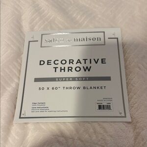 Decorative Throw Blanket - Cream